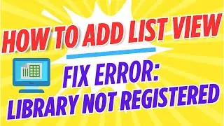 Library Not Registered - خطأ المكتبة غير مسجلة   -  ادراج list view داخل الاكسل