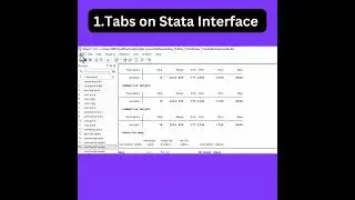 Pt.1 Stata Interface Tabs || Introduction to Stata for Beginners #stata #StataCorpLLC