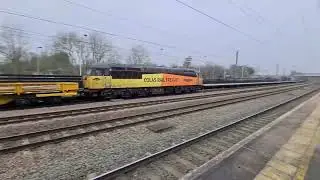 COFS Pool 56 049 'Robin of Templecombe' works 6C80 north through Huntingdon, on January 19th 2025.