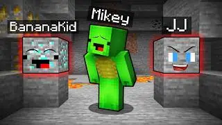JJ vs Mikey vs Banana Kid: CAVE HIDE-AND-SEEK BATTLE in Minecraft...