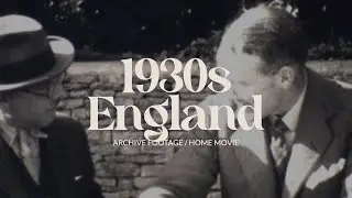 Archive footage of Family Vacation in Fulbrook, UK in the 1930s, England home movie film
