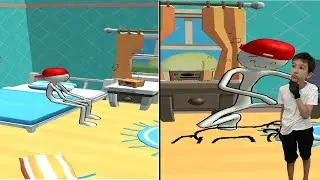 Virei um Stickman por um dia(Draw Story 3D)