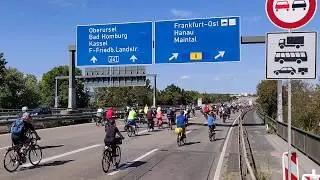 Entspanntes Radeln auf der Autobahn A661 - #iaademo #aussteigen