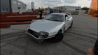 TOYOTA SUPRA ICE BEATER TEST IN THE BACKYARD