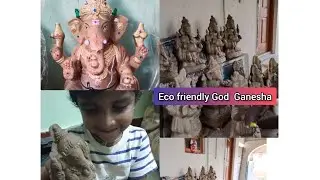 Eco friendly god  Ganesha making process| Bengaluru wholesale dealer | @gouthukannadavlog