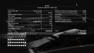 MGS V TPP - A Quiet Exit S-RANK All Mission Tasks w Parasite Suit