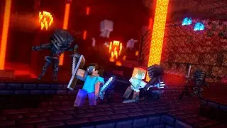 Making a Nether Fortress Scene in Mine-Imator - 50x Speed