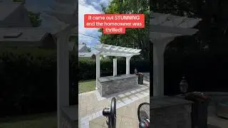 Custom vinyl pergola installation. #subscribe #pergola #custom