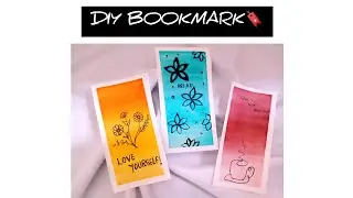 Diy easy bookmark🔖#viral#cute#books#bookmark#brushpen#colorful#quotes#inspiration