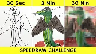 Drawing CROCODIANI MAGIANI in 30 sec, 3 min, and 30 min | Italian Brainrot | Fendraw