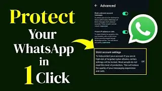 STOP HACKERS! Protect Your WhatsApp in 1 Click!
