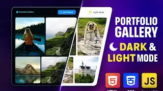 Portfolio Gallery Website with Dark/Light Mode | HTML CSS JS Tutorial #webdesign#frontenddevelopment