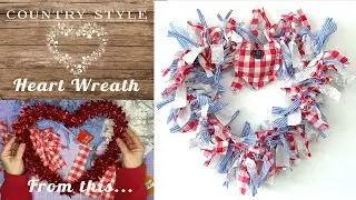 Country style heart for valentine's day or Spring - Easy craft for beginners