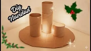 ¡Haz  Decoraciones Navideñas con Rollos de Papel Fácil y Rápido!