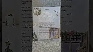 Christmas Eve, Christmas Poem Card, #craftingwithmeadowharecottage #handmadecards #poetry #xmas #art