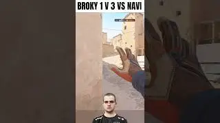 BROKY 1v3 Clutch on Dust2 vs NAVI | CS2 Highlights #cs2 #counterstrike2