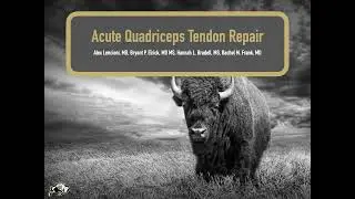 Acute Quadriceps Tendon Repair