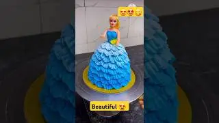 Latest trending Blue Barbie doll cake design😘~Must try #cake #cakedecorating #shorts #shortsfeed