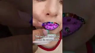 Rainbow rhinestones lips makeup removal in reverse!