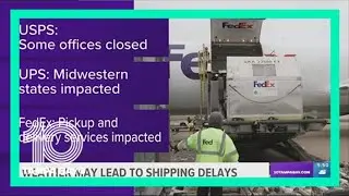 Winter weather could delay mail shippings ahead of the holiday