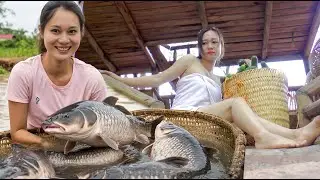 Green Life: Catching 1,000+ Fish by Hand in the Swamp &mdash; Harvesting Fresh Cucumbers for Market!