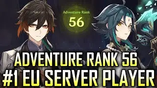 Adventure Rank 56 - I am the highest level player on EU | Genshin Impact