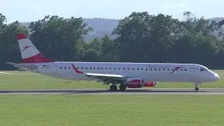 Austrian Airlines Embraer 195 landing at Graz Airport | OE-LWA