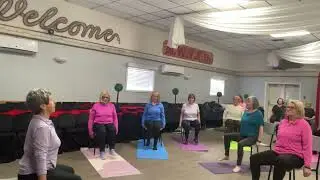 Helen Slade yoga with the New Waterford girls..