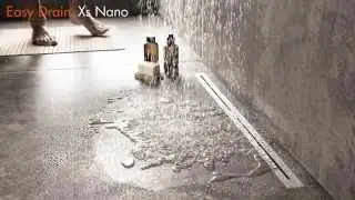 Xs Nano linear shower drains - Installation with standard clamp drain - Easy Drain USA