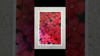 Reverse Painting 🌸 Easy Water Colour Painting Idea-Floral Negetive Painting- Trending Shorts-Viral