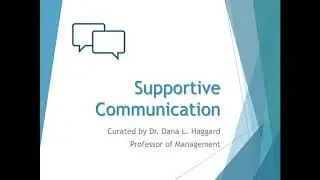 Supportive Communication: Curated by Dr. Haggard