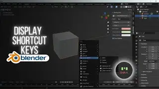 Blender Tutorial: How to Display Shortcut Keys