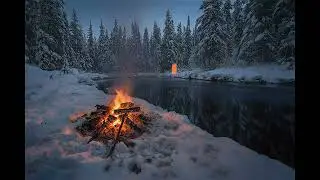 The world is loud  This place is silent  🔥 Snowy River Campfire ASMR for Sleep