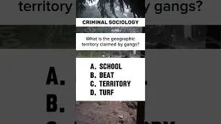 CRIMINAL SOCIOLOGY  - Question No. 1
