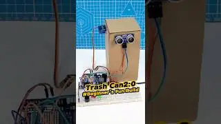 Автоматически открывающаяся мусорная корзина &mdash; без прикосновений! 👋 #arduino #arduinoproject
