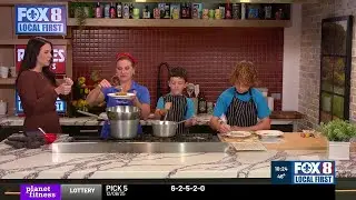 Culinary Kids demonstrate bread pudding with white chocolate sauce