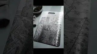 Stainless Steel Chopping Board engraved with the LaserPecker LX2. #laserengraving