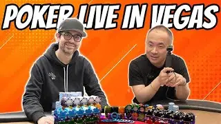 POKER LIVE Deep Stacks!- Las Vegas - Deep Stack - Absolute Nuts!  -4/12/25 #poker #lasvegas