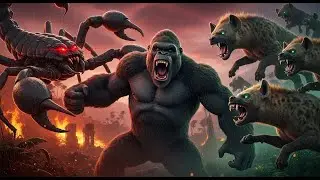 King Kong vs. Giant Scorpion and Hyena Attack: The Brutal Battle That Ignites Chaos on Skull Island!