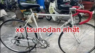 xe thép sunoda nhật cổ bánh 700 phụ tùng nhom zin đẹp theo xe 6tr5 lh 0919011002 