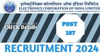 ECIL Recruitment 2024 | ECIL Hyderabad Apprenticeship | Diploma, B.Tech Passout |JobSearch | ECILJob