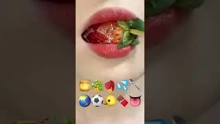 asmr SHINE MUSCAT STRAWBERRY TANGHULU 샤인머스켓 딸기 탕후루 eating sounds