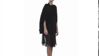 Black cashmere cape
