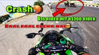 Insane Sunday Ride 🤯Cr&agrave;sh at 120kmph  💔Caught on my Camera | ZX10R biker ❤️