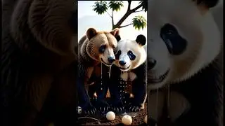 Bear & pandas dream destroyed 😢 #ai #bear #panda