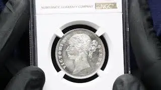 Lot 1908 British India 1 Rupee 1840 B&C NGC MS63