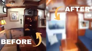 INCREDIBLE $4k BOAT TRANSFORMATION IN MINS: Restoring an old boat into a bluewater cruiser - Ep 47