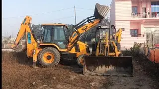 JCB 3dx plus Swaraj 744 tractor trolley loading 😱