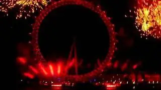 Welcoming 2010 fireworks - London Eye