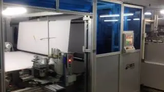 Tam Otomatik 4 Kenar Çarşaf Makinesi -  Full Automatic 4 Side Bed Sheet Cutting And Hemming Machine